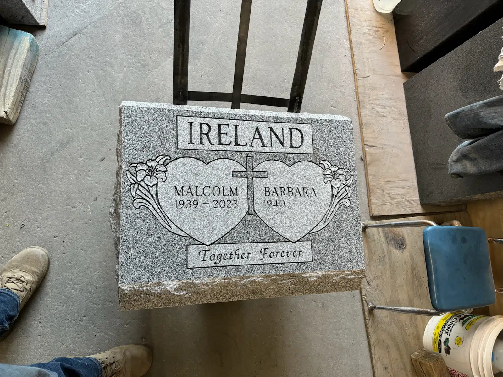 granite Headstone Engraving / Etching hand-carved by NJ Engraving Shop in NJ — image 3